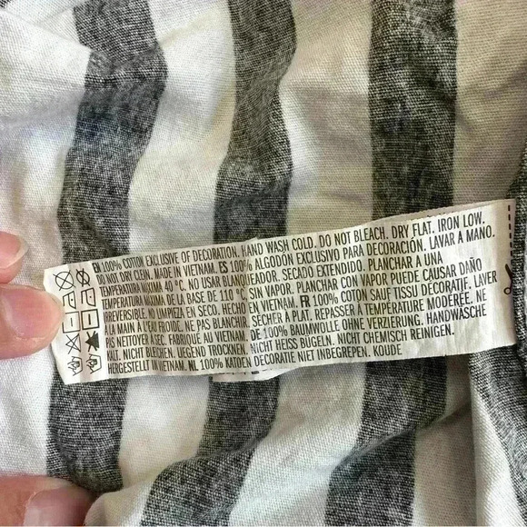 Disney X Forever 21 Mickey Mouse Shirt Slim Fit Stripe Long‎ Sleeve Large Mens - Picture 6 of 10